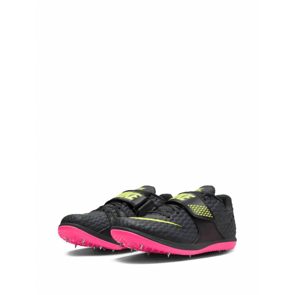NEW NIKE unisex high jump elite running shoes in anthracite/fierce pink-black